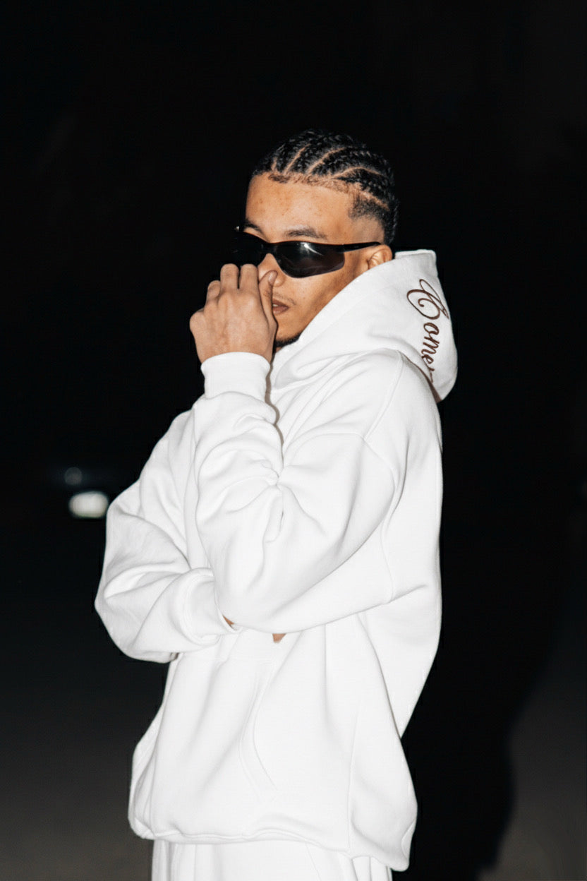 MONEY COMES WHITE HOODIE