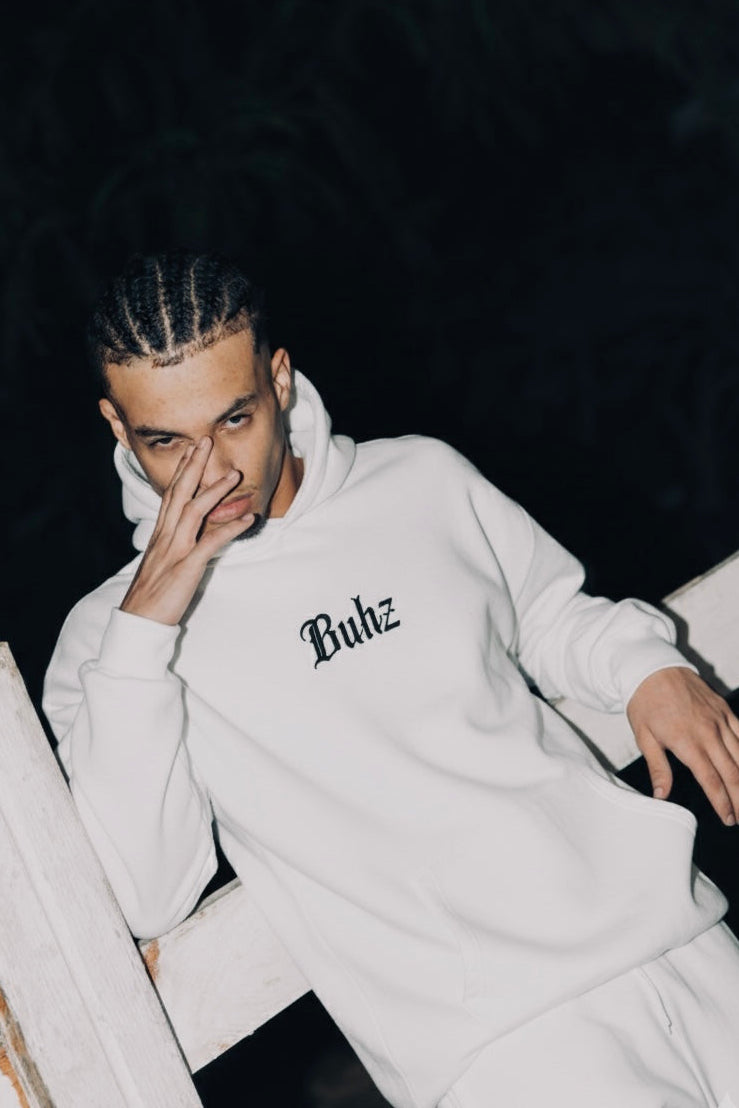 SAFETY IS RISK WHITE HOODIE